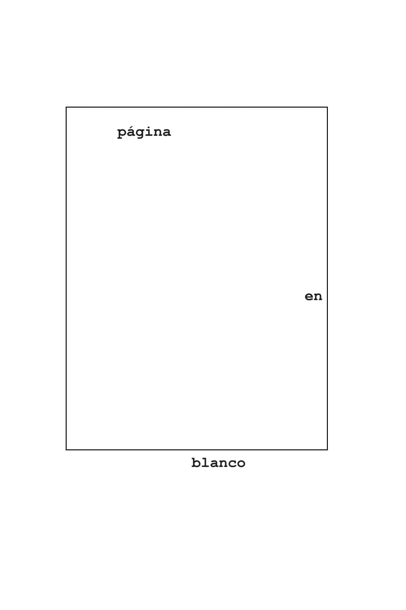 página en blanco