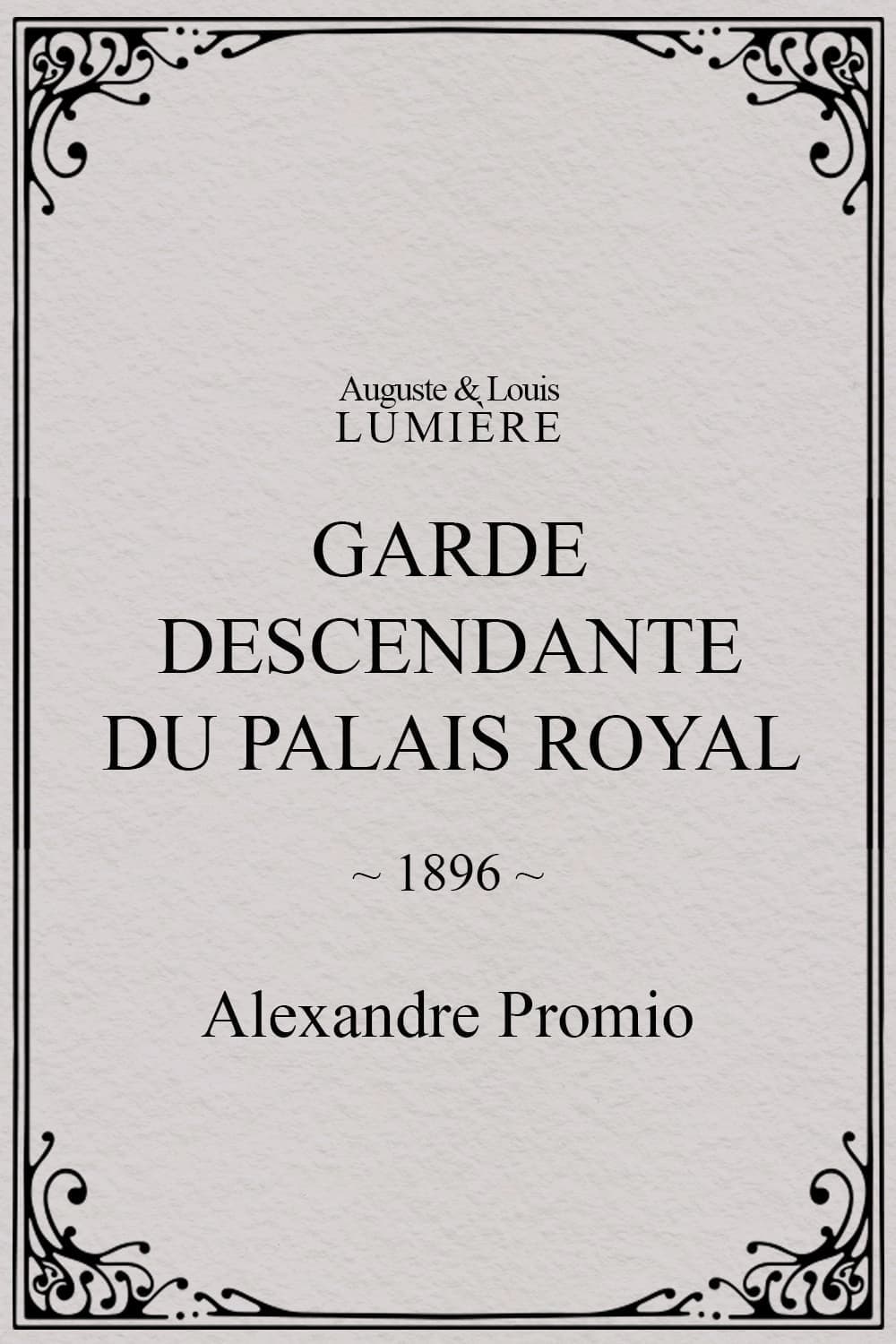 Garde descendante du palais royal